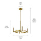 Tolani 20.25" 4-Light Chandelier
