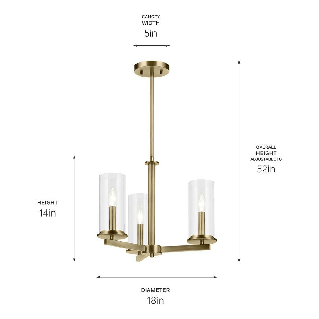 Crosby 14" 3-Light Convertible Semi Flush Mount