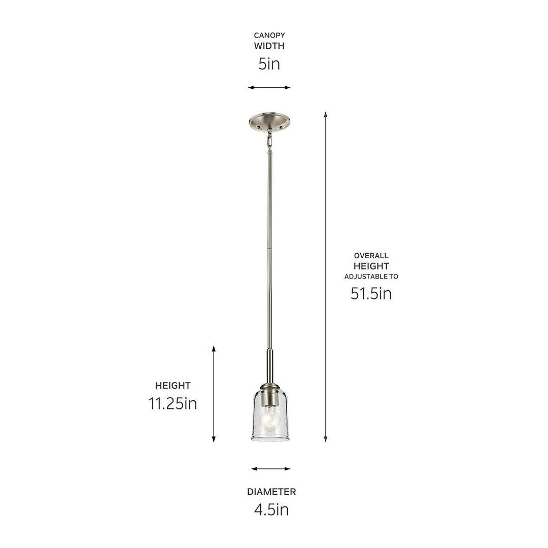 Shailene 11.25" 1-Light Mini Pendant