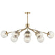 Silvarious 48" 12-Light Linear Convertible Chandelier