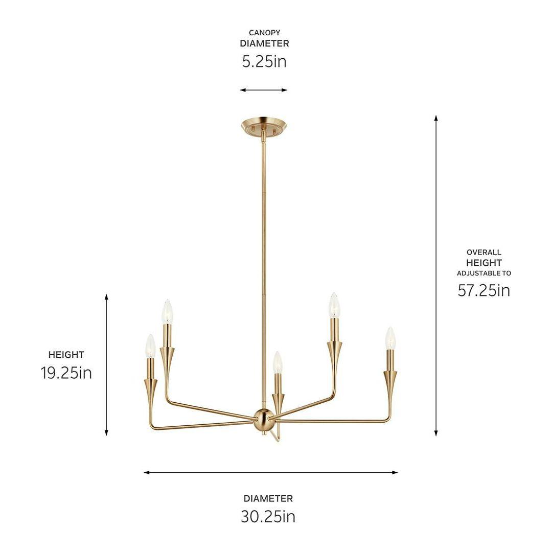 Alvaro 30" 5-Light Chandelier