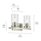 Crosby 15.25" 2-Light Vanity Light