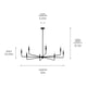 Alvaro 50" 8-Light Chandelier