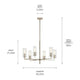 Velestino 30.25" 6-Light Chandelier