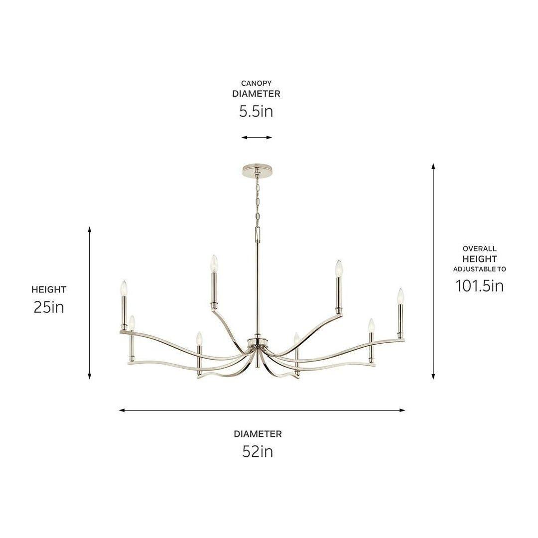 Malene 52" 8-Light Chandelier