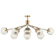Silvarious 48" 12-Light Linear Convertible Chandelier