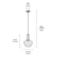Everly 15.25" 1-Light Bell Pendant