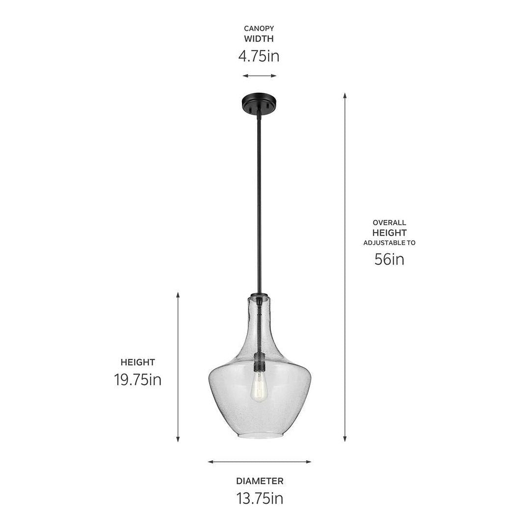 Everly 19.75" 1-Light Bell Pendant