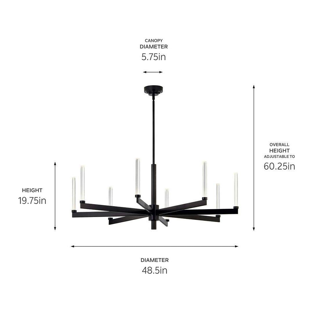 Sycara 48.5" 8-Light LED Chandelier