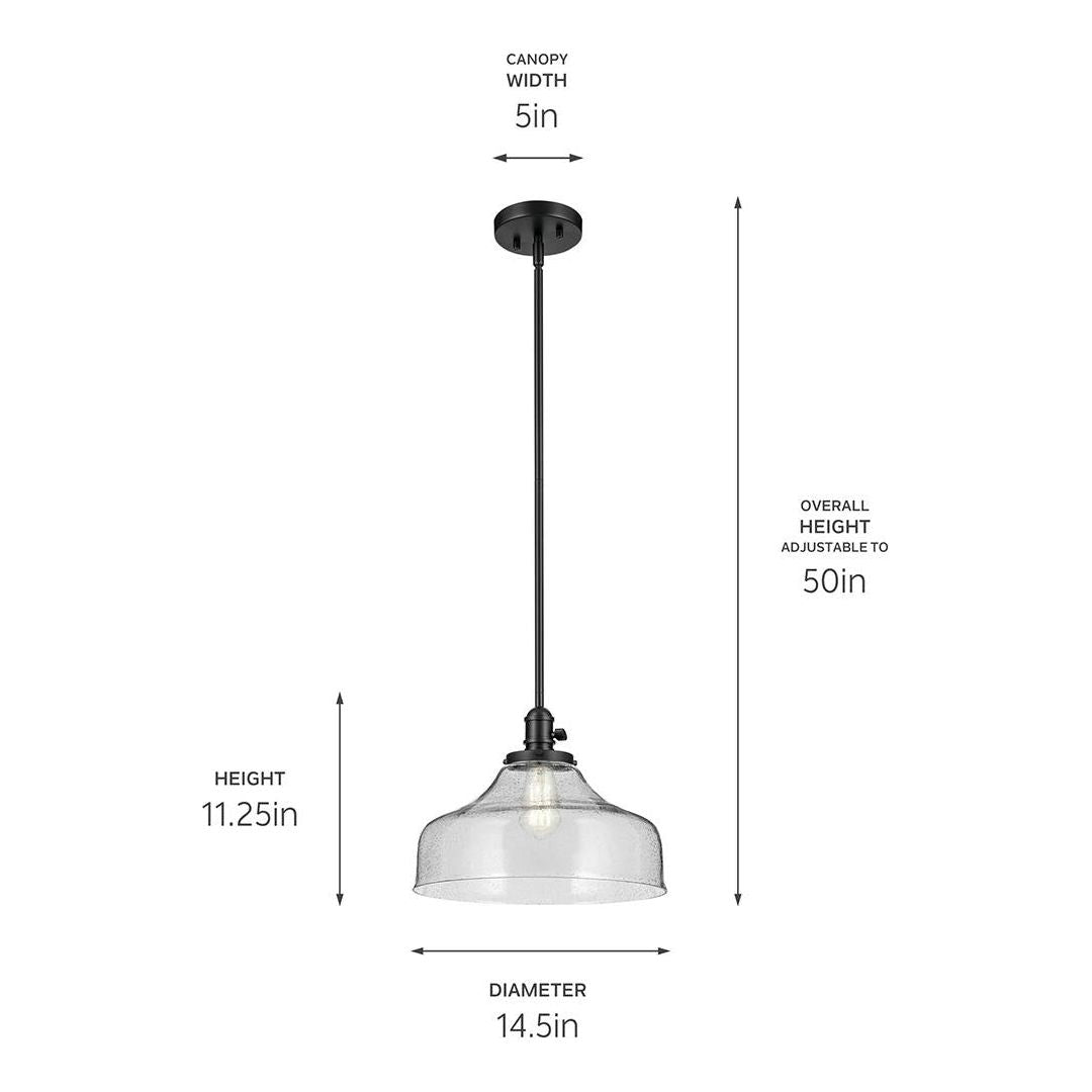 Avery 11.25" 1-Light Bell Pendant