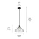 Avery 11.25" 1-Light Bell Pendant