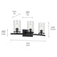 Crosby 23" 3-Light Vanity Light