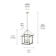 Eisley 21.25" 4-Light Foyer Pendant