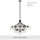 Silvarious 38" 16-Light Convertible Chandelier