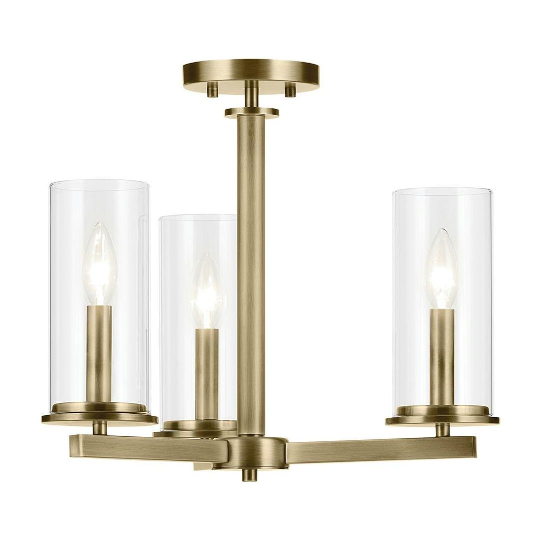 Crosby 14" 3-Light Convertible Semi Flush Mount