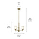 Shailene 15.25" 3-Light Mini Chandelier