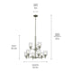 Shailene 26.5" 9-Light 2-Tier Chandelier