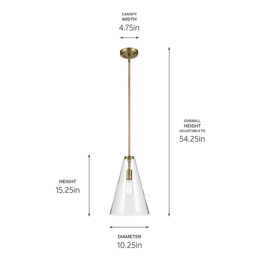 Everly 15.25" 1-Light Cone Pendant