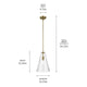 Everly 15.25" 1-Light Cone Pendant