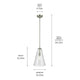 Everly 15.25" 1-Light Cone Pendant