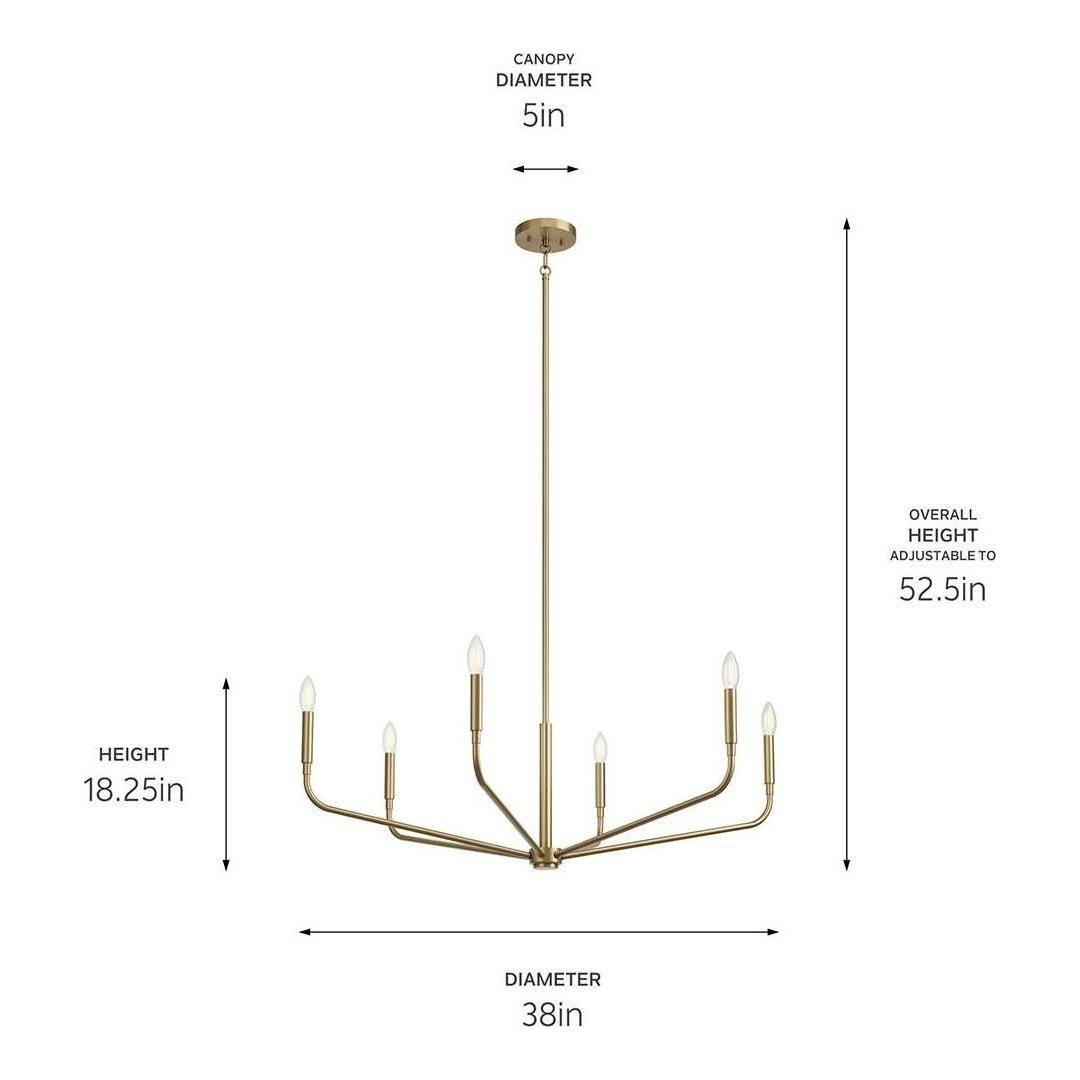 Madden 38" 6-Light Chandelier