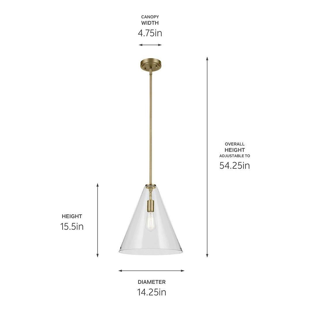 Everly 15.5" 1-Light Cone Pendant