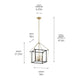 Eisley 21.25" 4-Light Foyer Pendant