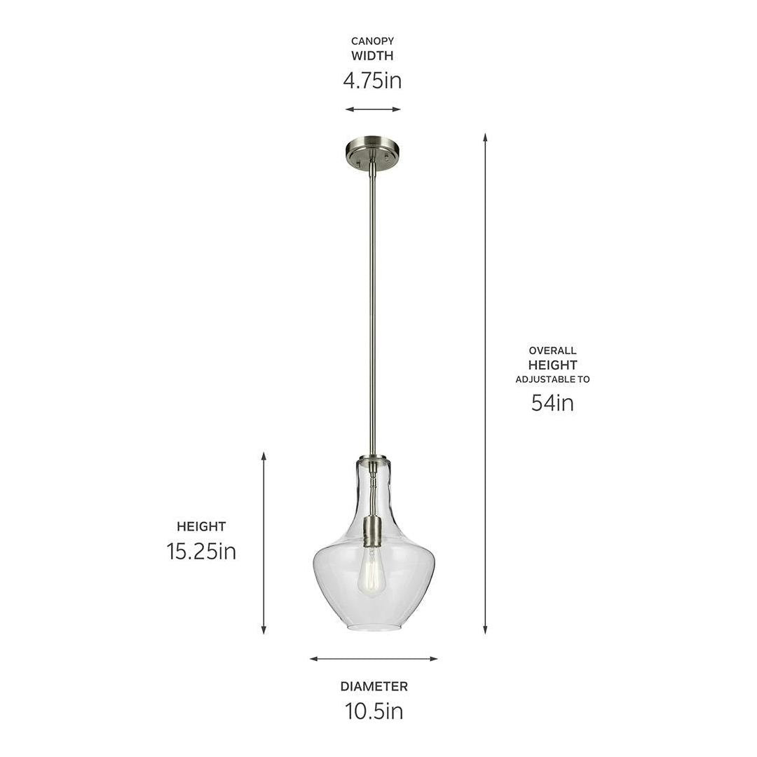 Everly 15.25" 1-Light Bell Pendant