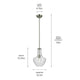 Everly 15.25" 1-Light Bell Pendant