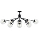 Silvarious 48" 12-Light Linear Convertible Chandelier
