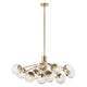 Silvarious 48" 12-Light Linear Convertible Chandelier