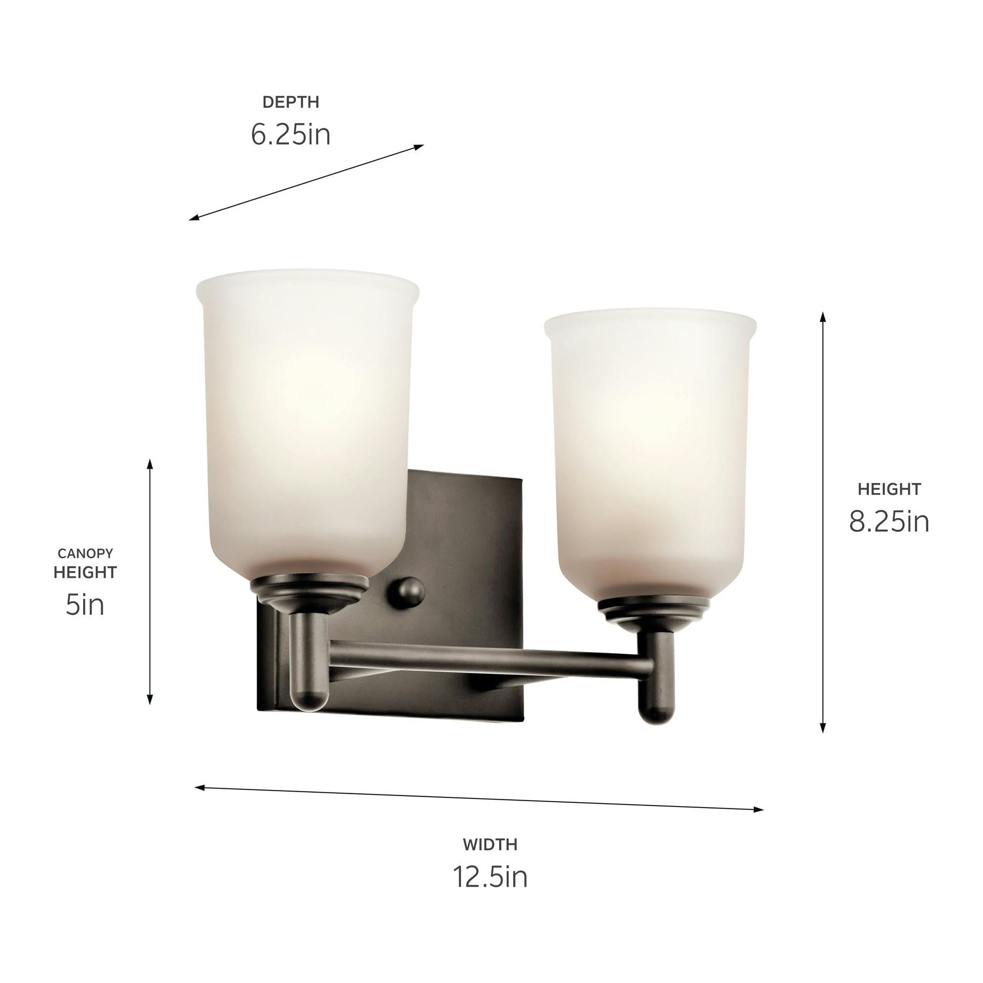 Shailene 12.5" 2-Light Vanity Light