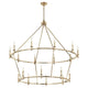 Carrick 54.25" 18-Light 2-Tier Chandelier