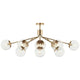 Silvarious 48" 12-Light Linear Convertible Chandelier