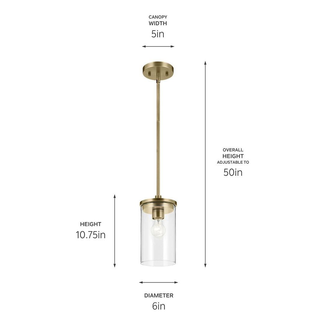 Crosby 10.75" 1-Light Mini Pendant