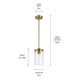 Crosby 10.75" 1-Light Mini Pendant