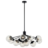 Silvarious 48" 12-Light Linear Convertible Chandelier