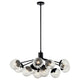 Silvarious 48" 12-Light Linear Convertible Chandelier