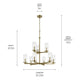 Crosby 32.5" 9-Light 2-Tier Chandelier