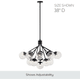 Silvarious 48" 12-Light Linear Convertible Chandelier