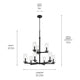 Crosby 32.5" 9-Light 2-Tier Chandelier