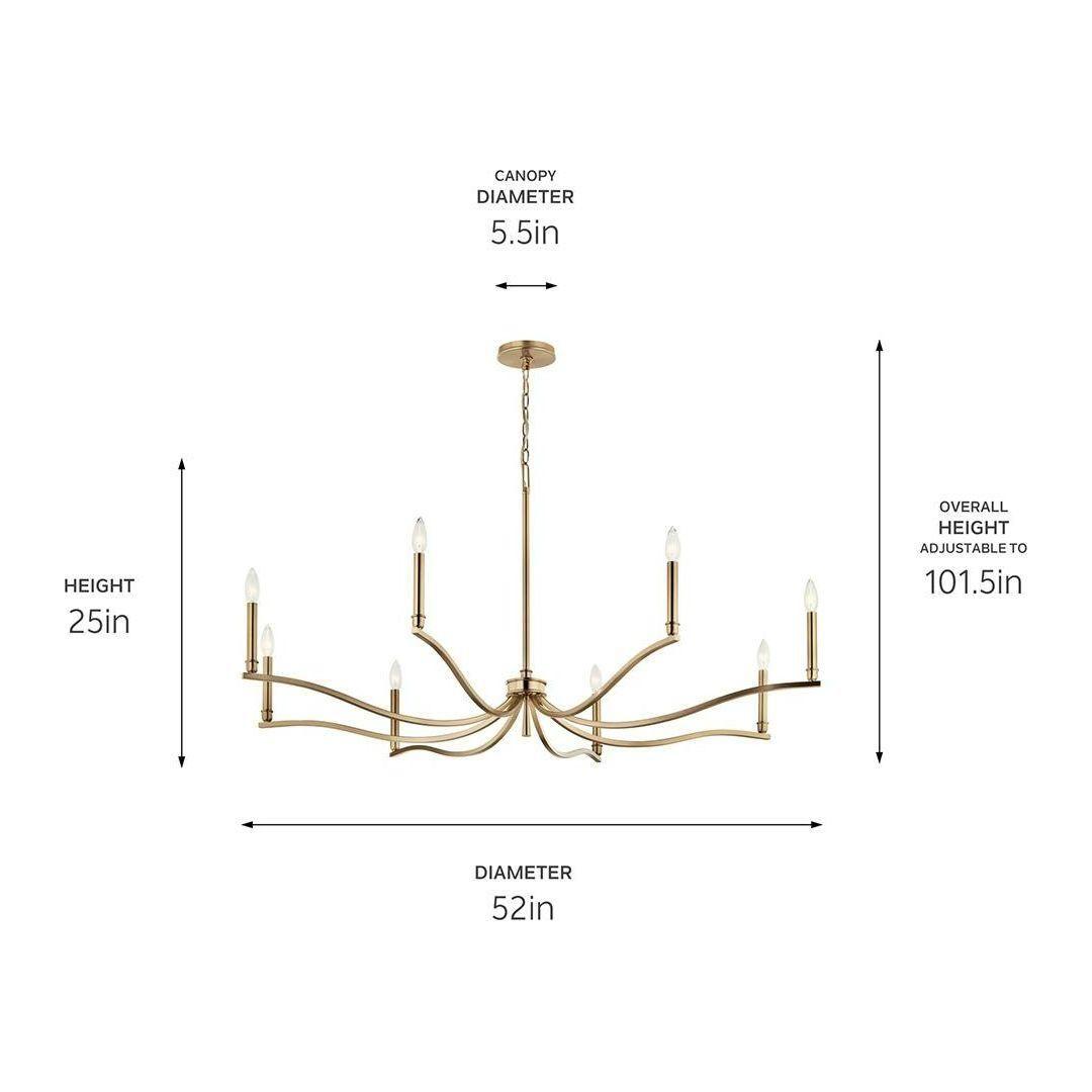 Malene 52" 8-Light Chandelier