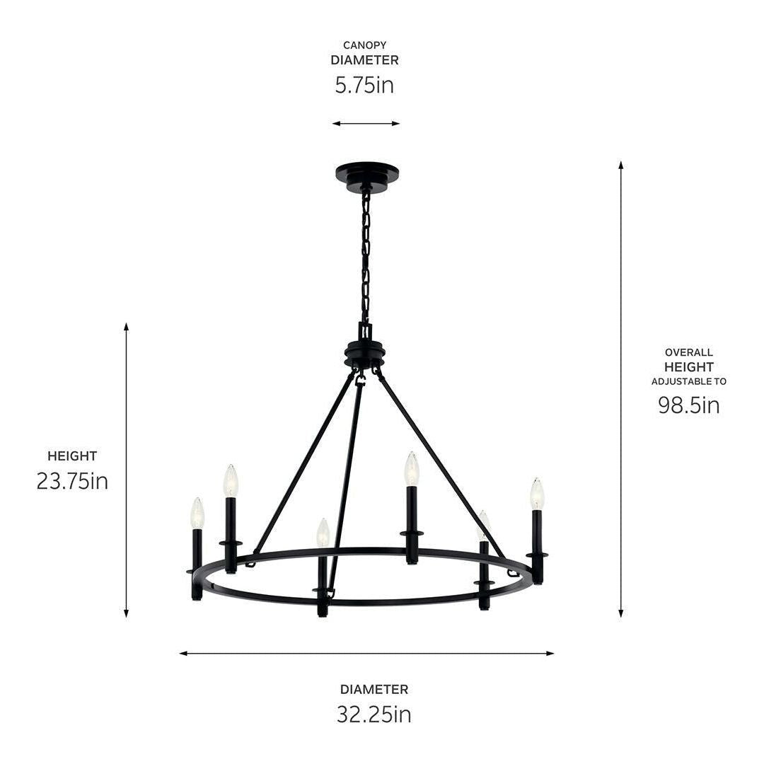 Carrick 32.25" 6-Light Chandelier