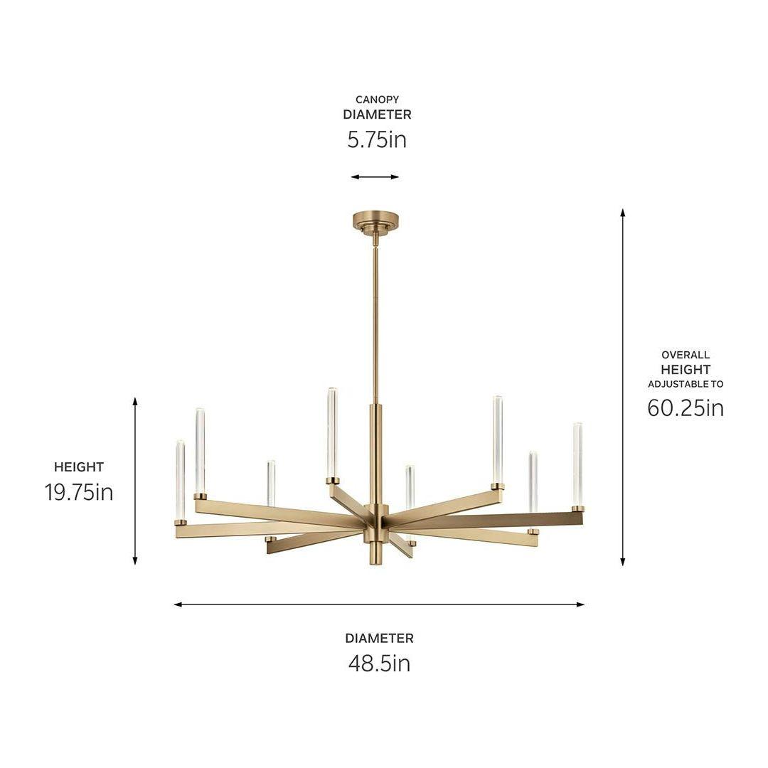 Sycara 48.5" 8-Light LED Chandelier