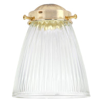 Clear Ribbed Glass for Fan Light Kit