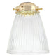 Clear Ribbed Glass for Fan Light Kit