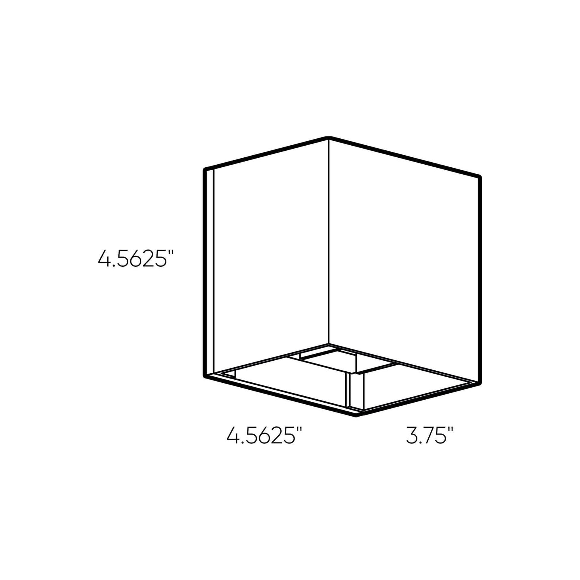 Geneva 4" Square Directional Up/Down LED Wall Sconce CCT