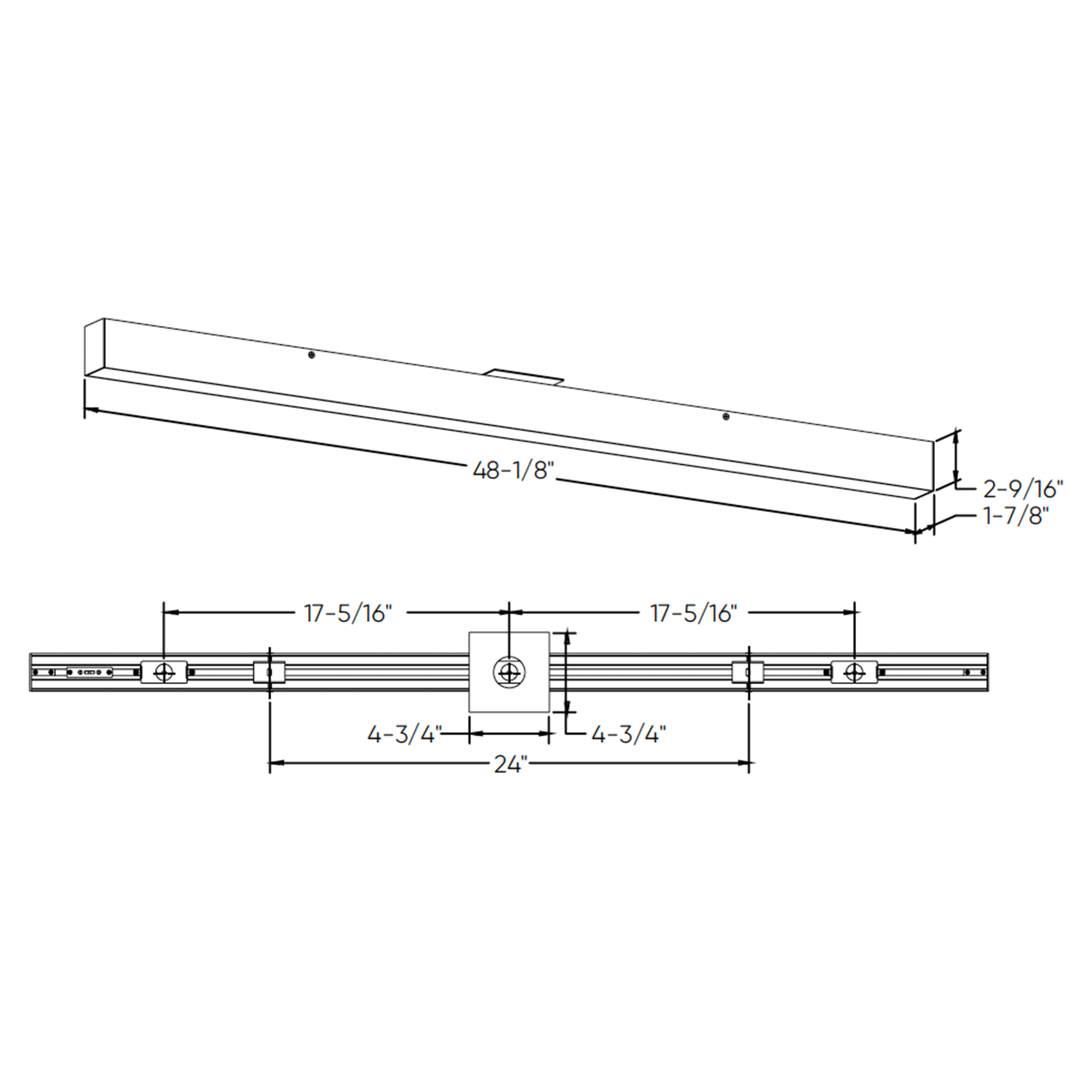 48" 5CCT Linear Flush Mount (120-277-347V)