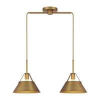 2-Light Linear Chandelier