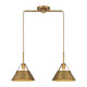 Meridian - 2-Light Linear Chandelier - Lights Canada